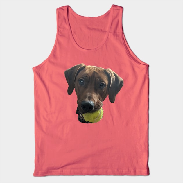 Rhodesian Ridgeback at Play Tank Top by ArtistsQuest